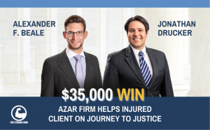 The Accident Attorneys, Alexander Beale and Jonathan Drucker, that helped a client win a settlement